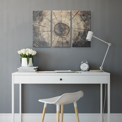 3 Piece peeling bark of a birch tree Art