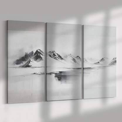 3 Piece snowy mountain Iceland Art