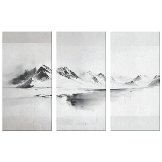 3 Piece snowy mountain Iceland Art