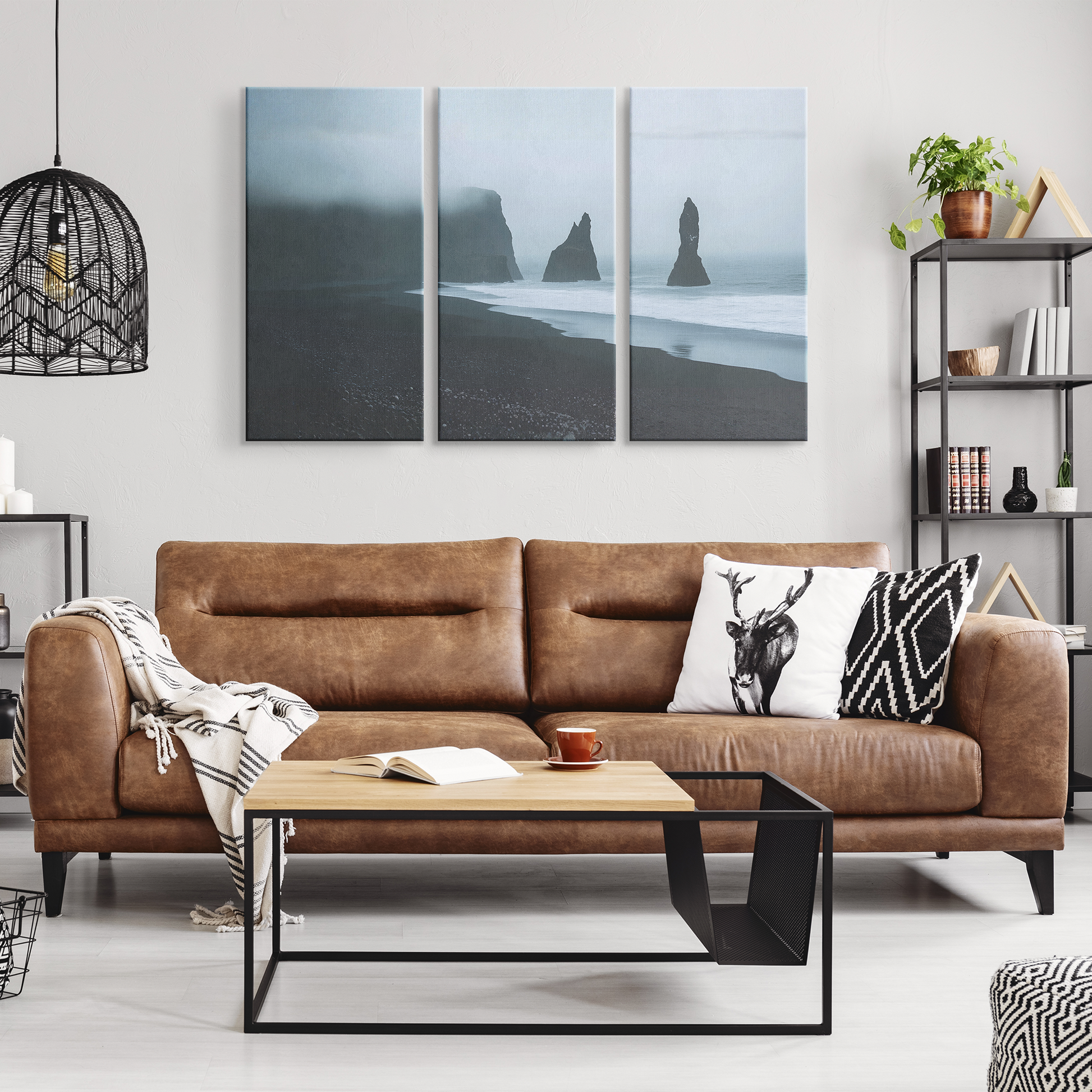 3 piece Black Sand Beach Art