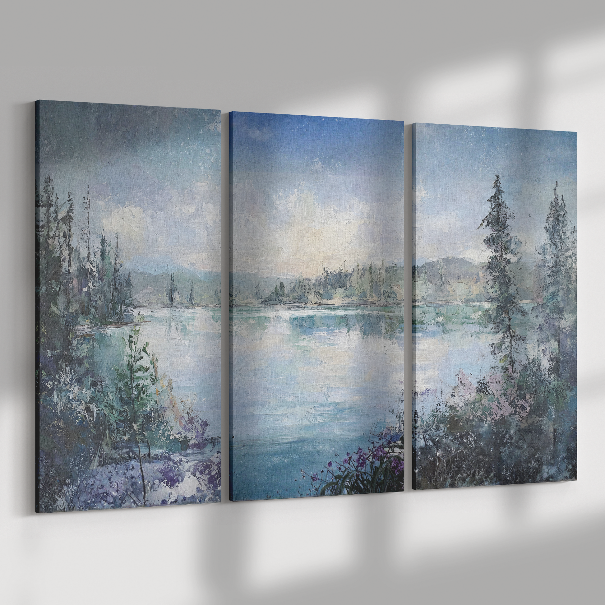 3 piece Lake Art Canvas