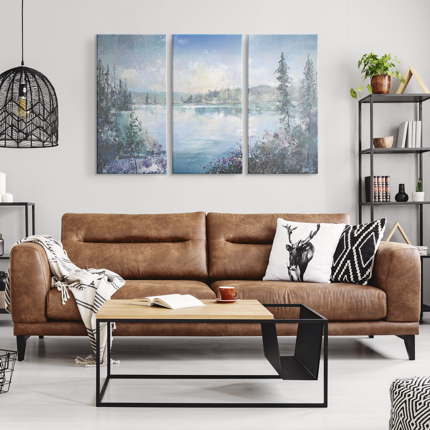 3 piece Lake Art Canvas