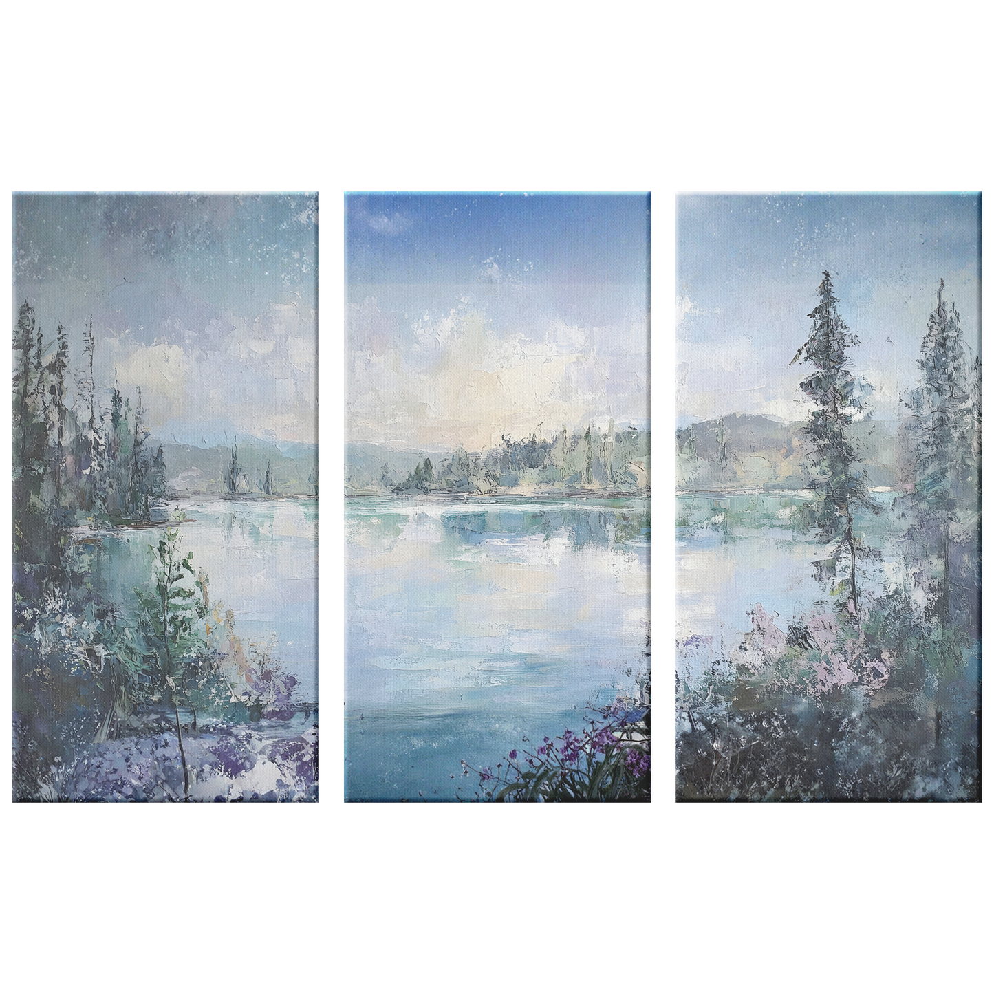 3 piece Lake Art Canvas