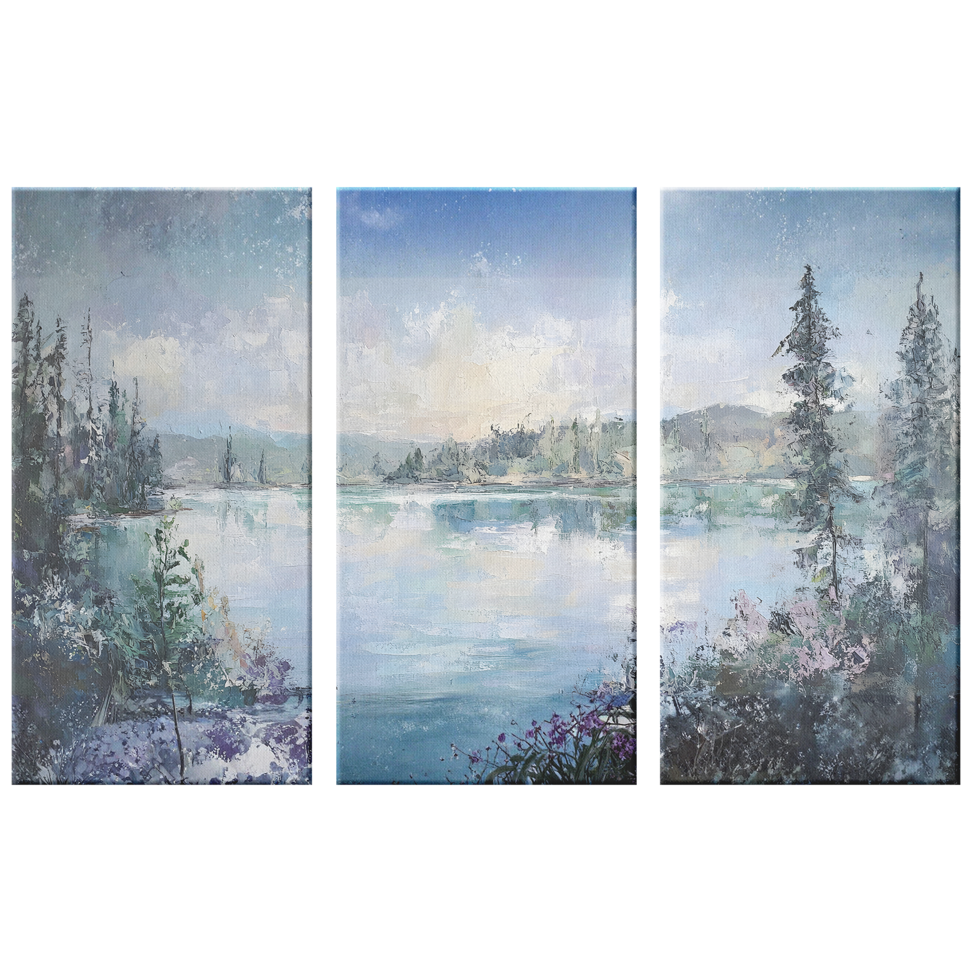 3 piece Lake Art Canvas