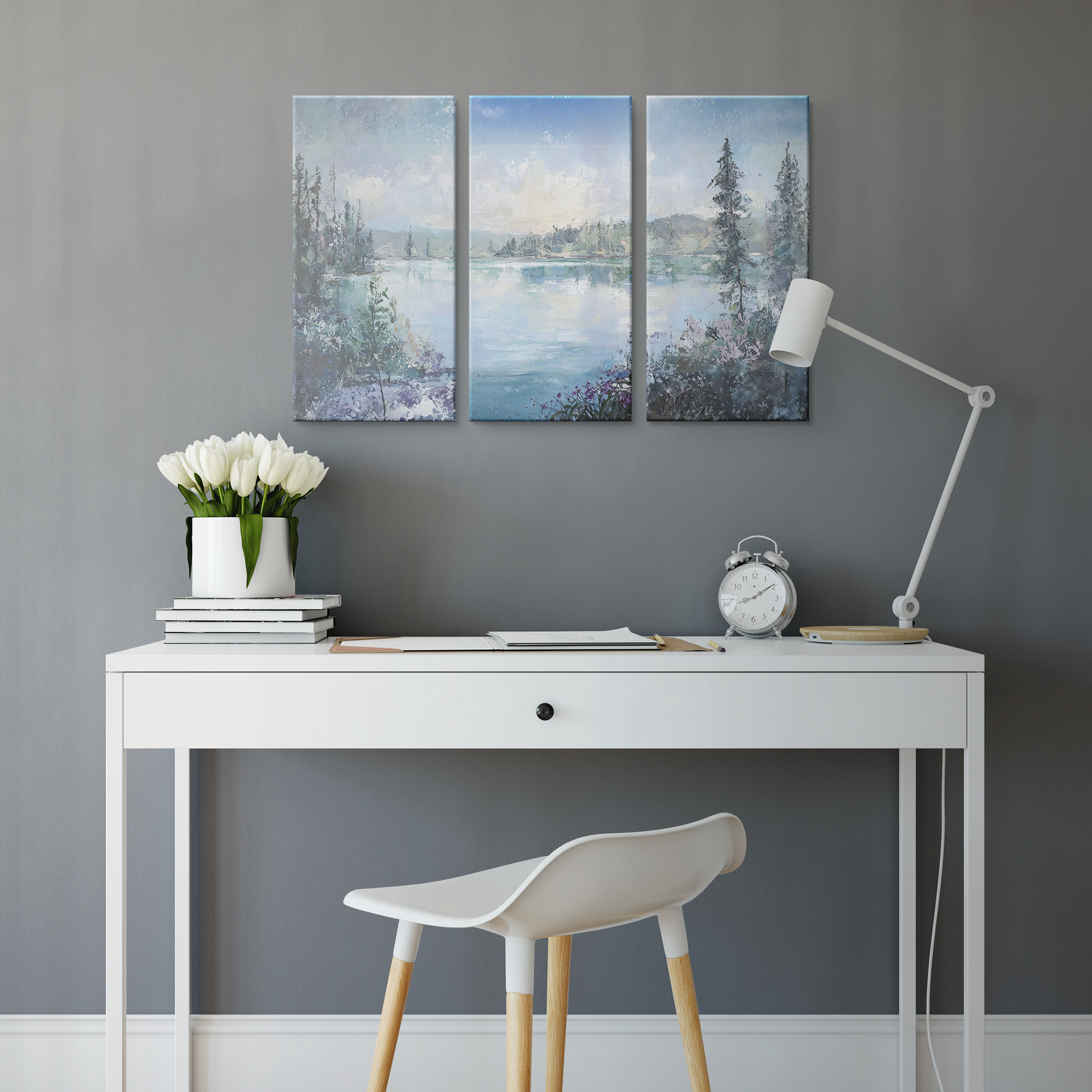 3 piece Lake Art Canvas