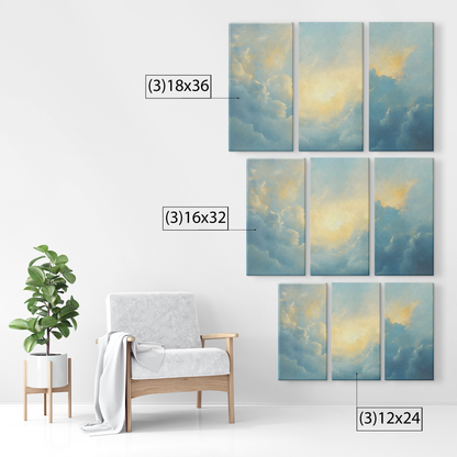 3 piece Cloud Canvas Art