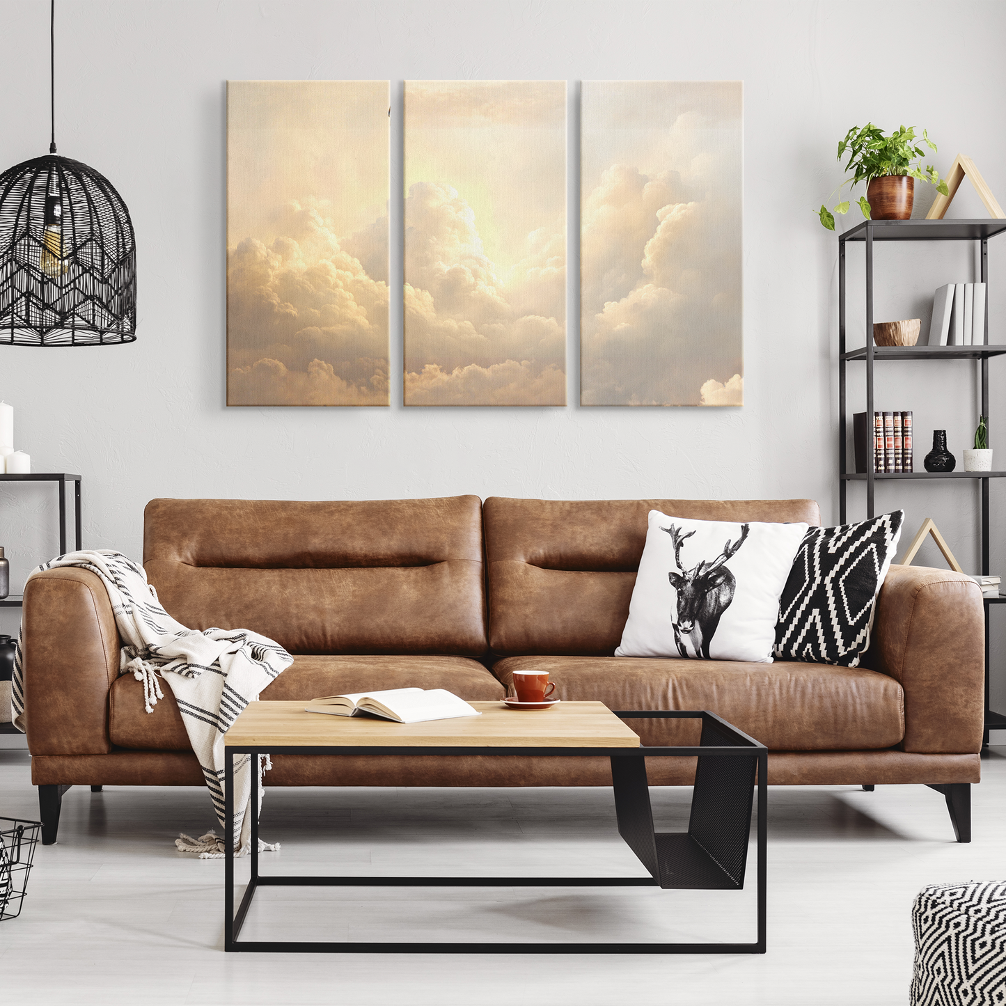 3 piece Clouds Canvas