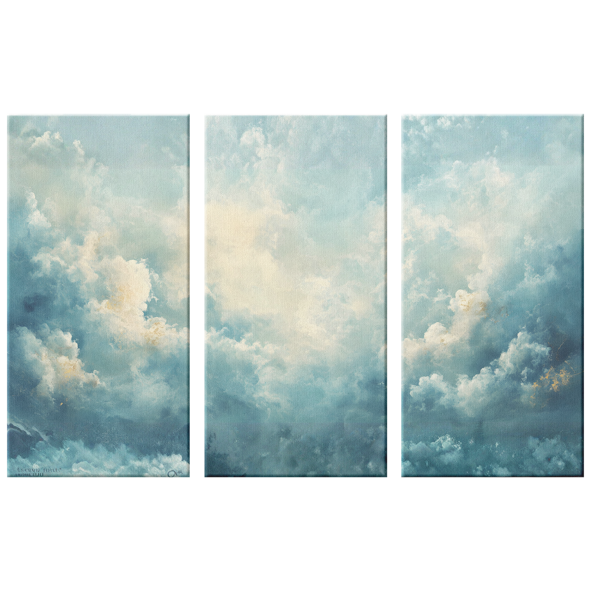3 piece Clouds Canvas
