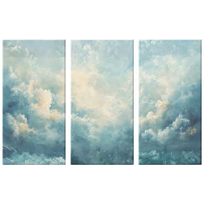 3 piece Clouds Canvas
