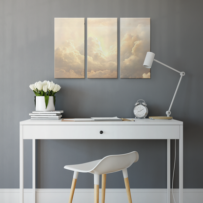 3 piece Clouds Canvas