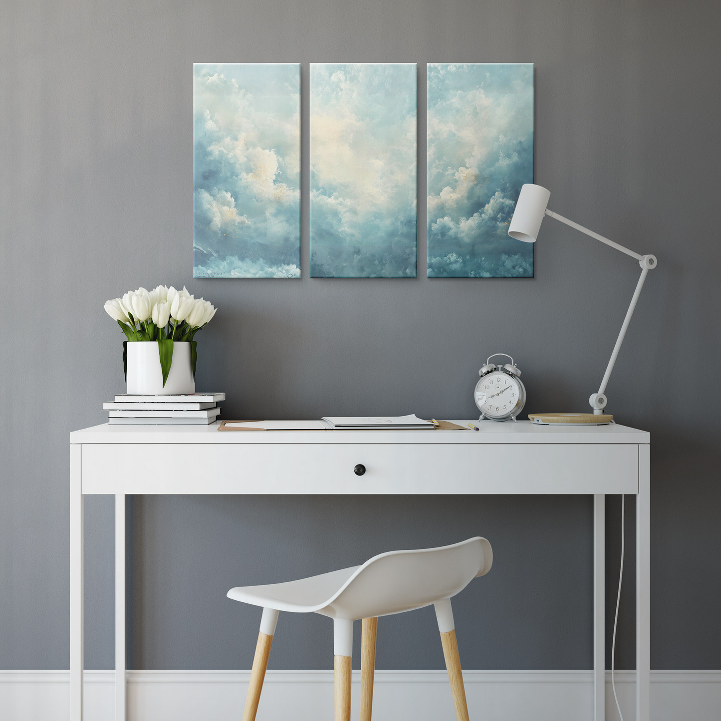 3 piece Clouds Canvas