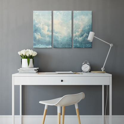 3 piece Clouds Canvas