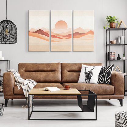 3 piece Dessert Sunset Canvas