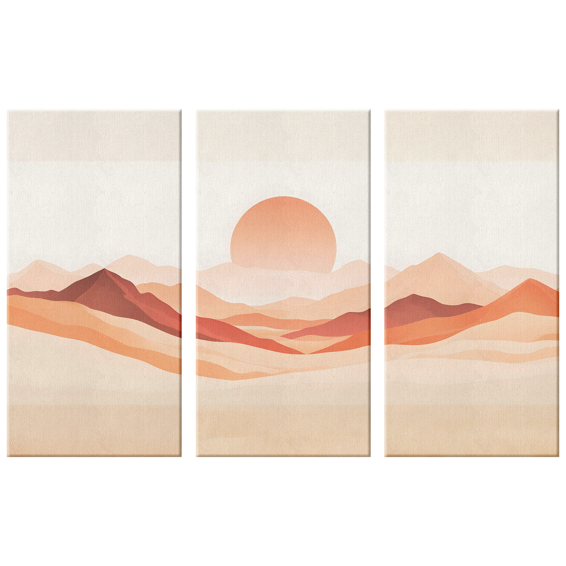 3 piece Dessert Sunset Canvas