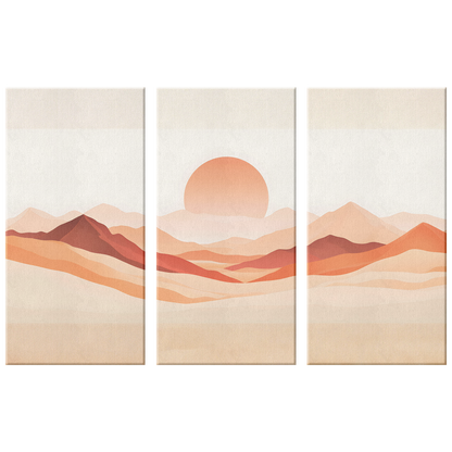3 piece Dessert Sunset Canvas