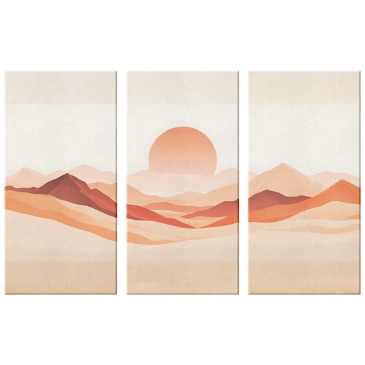 3 piece Dessert Sunset Canvas