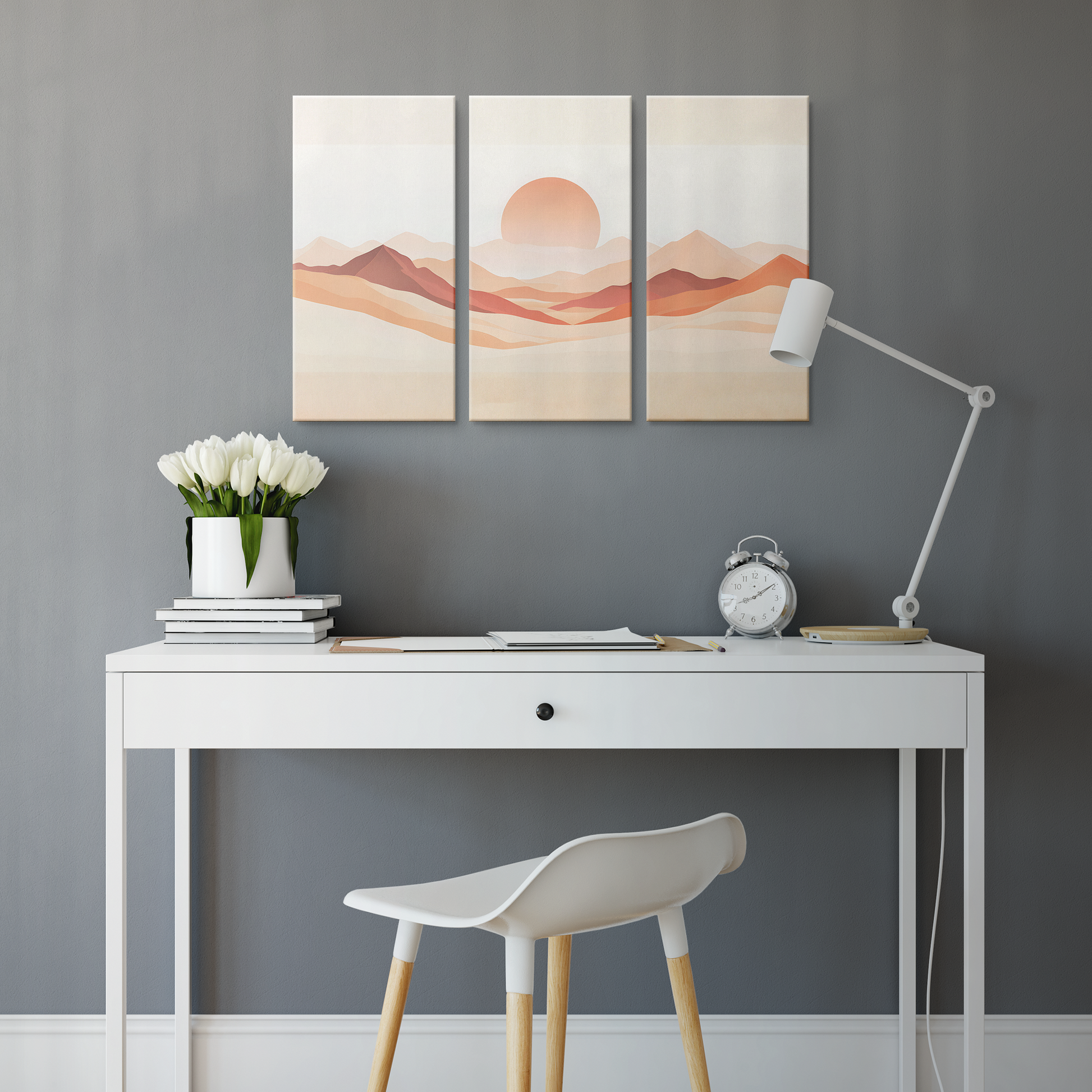 3 piece Dessert Sunset Canvas
