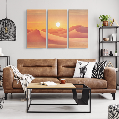 3 piece Sahara Desert Art