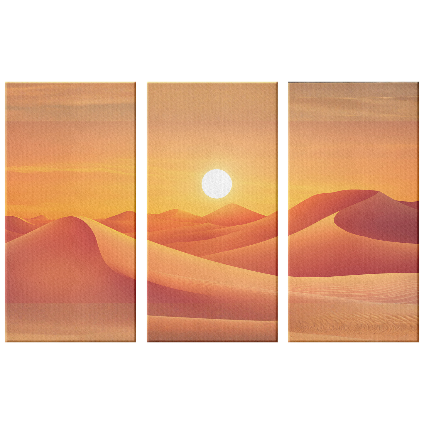 3 piece Sahara Desert Art