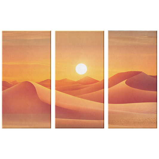 3 piece Sahara Desert Art