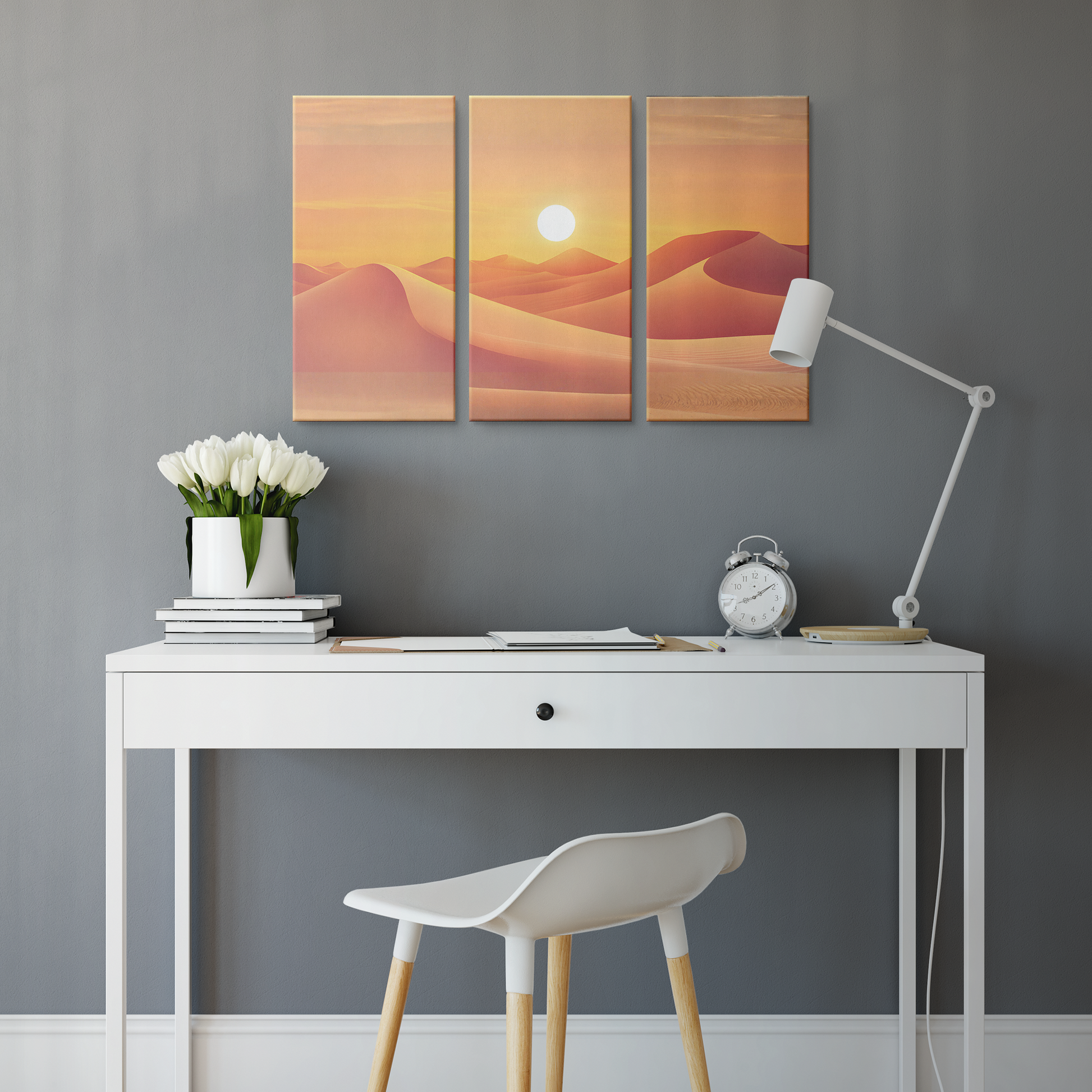 3 piece Sahara Desert Art