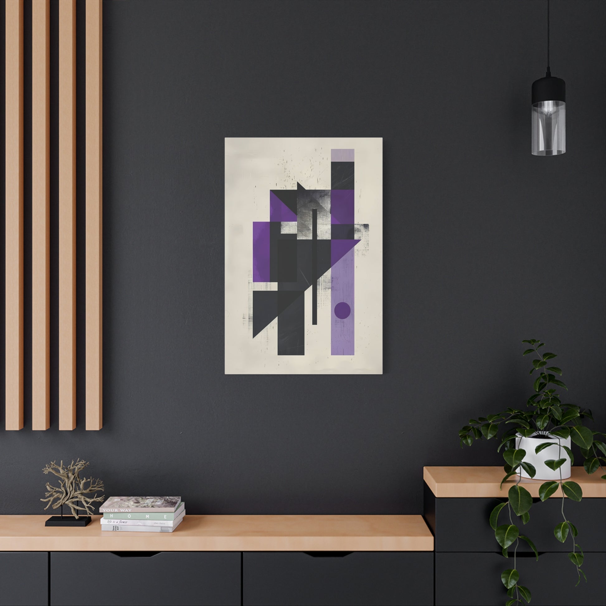 Structured Silence — Geometric Abstract Wall Art