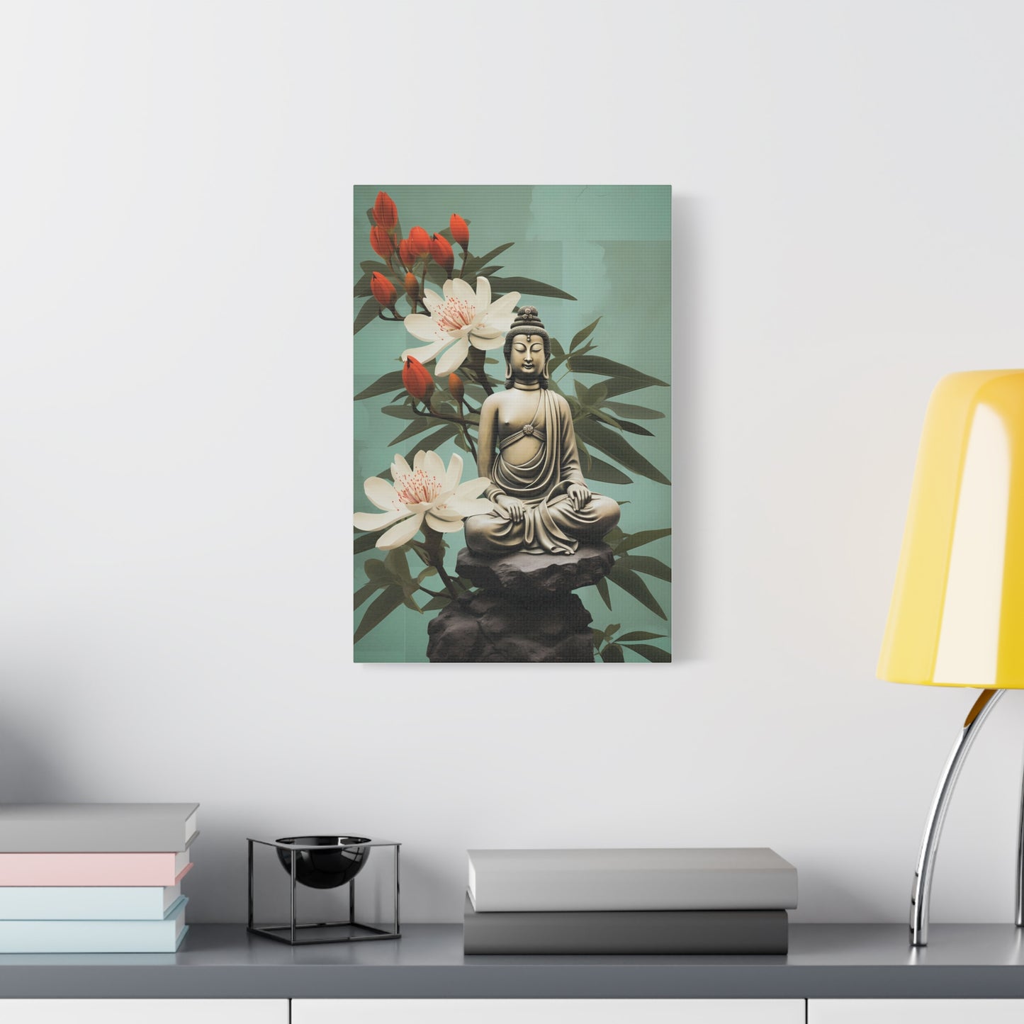 Zen Buddha Canvas Wall Art, Tranquil Meditation Decor
