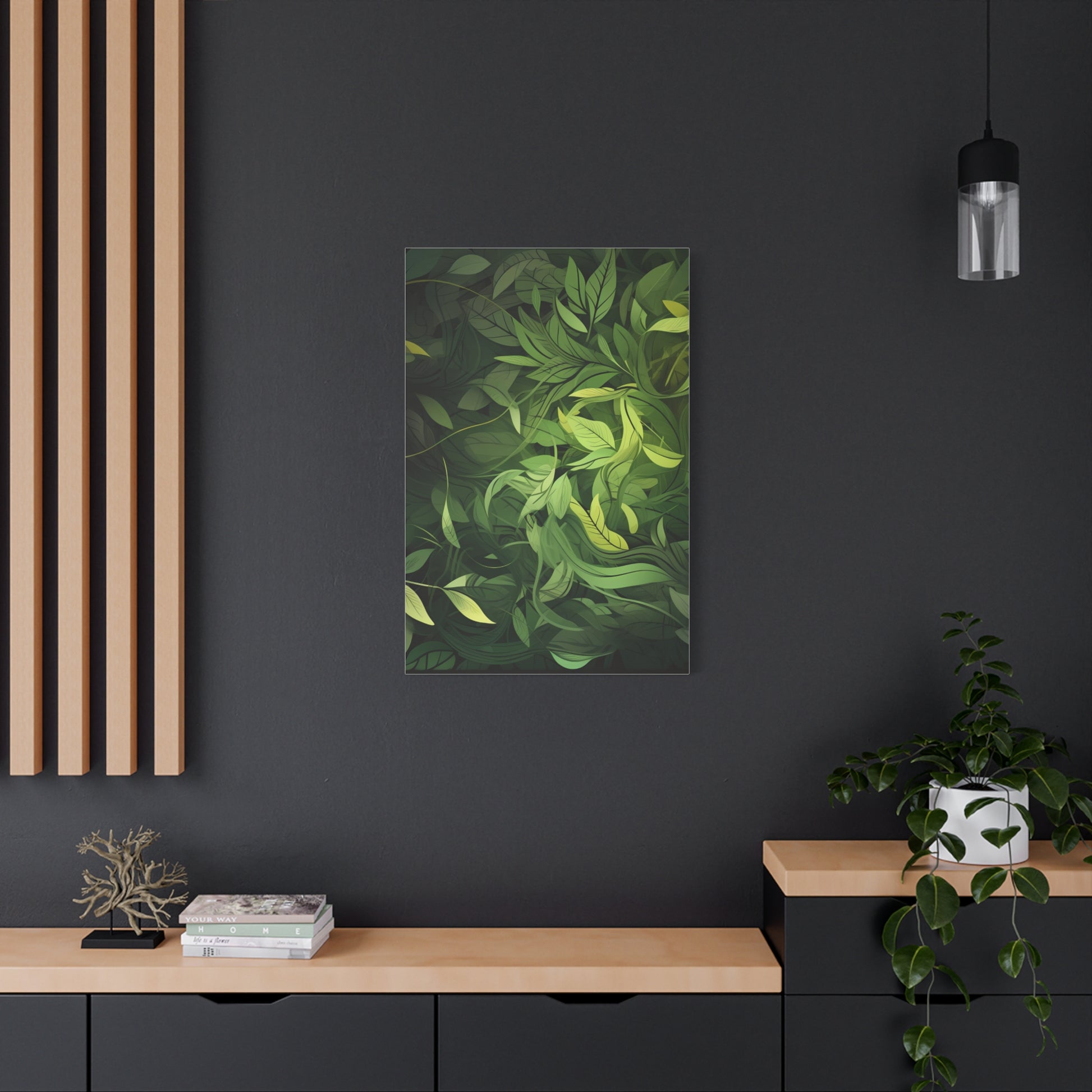 Verdant Dreams — Leafy Modern Nature Print