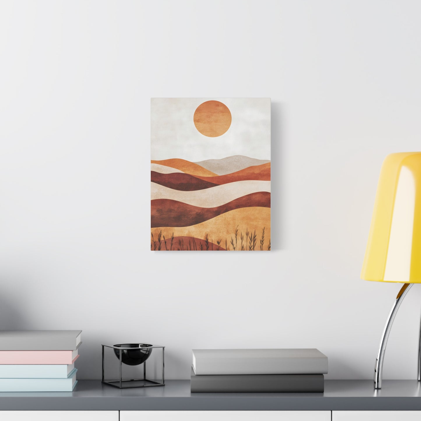 Boho Landscape Canvas Wall Art, Modern Home Decor