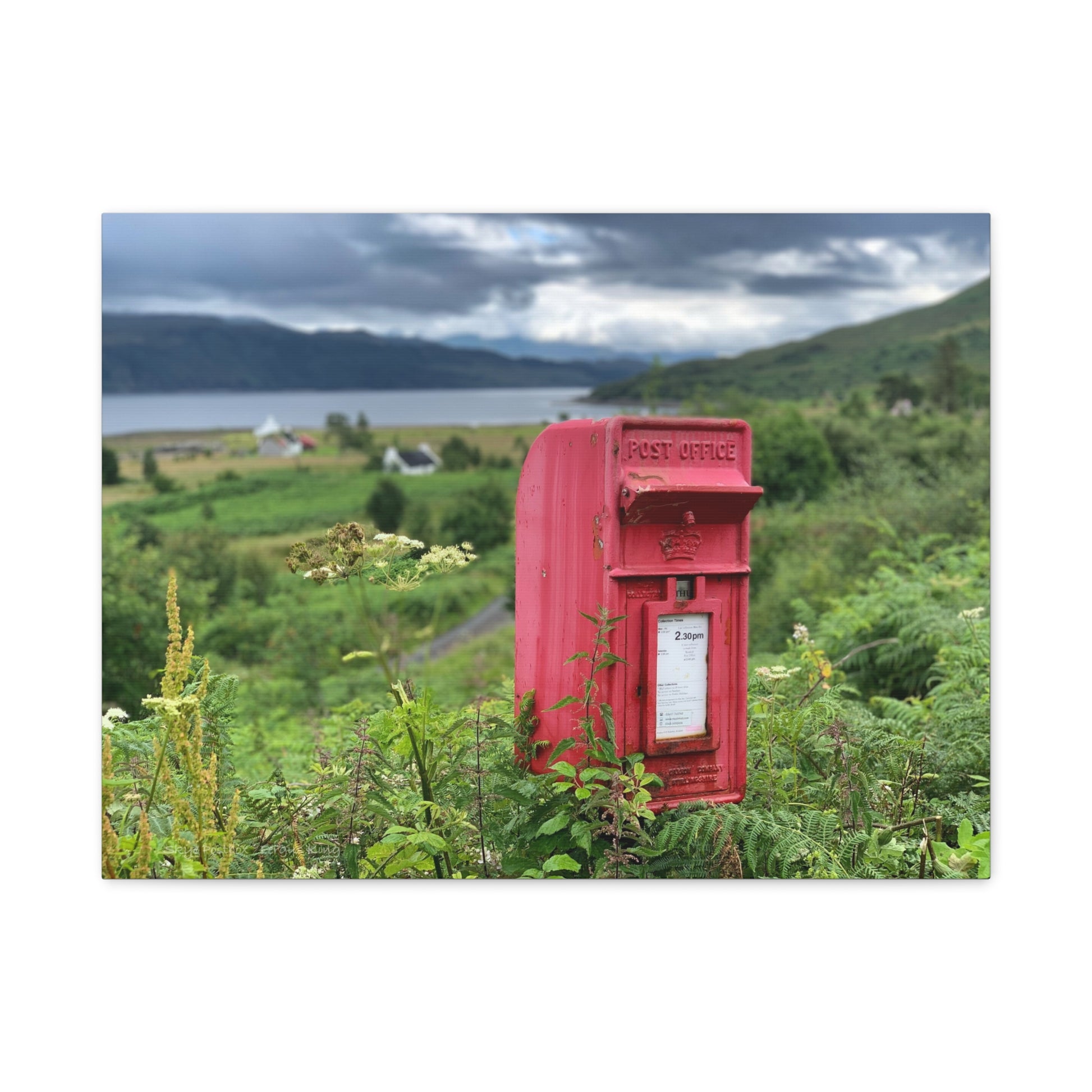 Skye Post Box, Scottish Highlands – Canvas Print by Fergus King