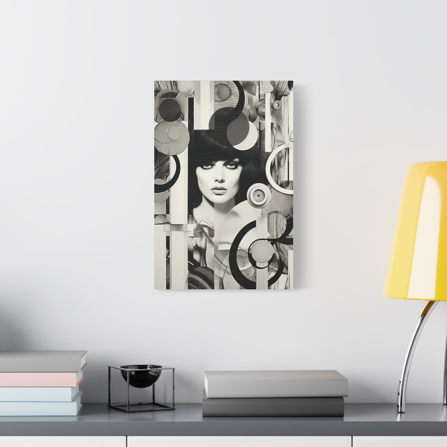 Modern Art Canvas Print, Black and White Wall Decor