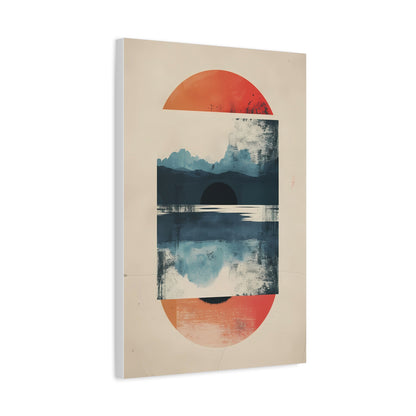 Abstract Sunrise Landscape Matte Canvas Print