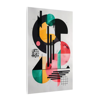 Dynamic Abstract Geometric Canvas Print: Retro Pop Art Collage