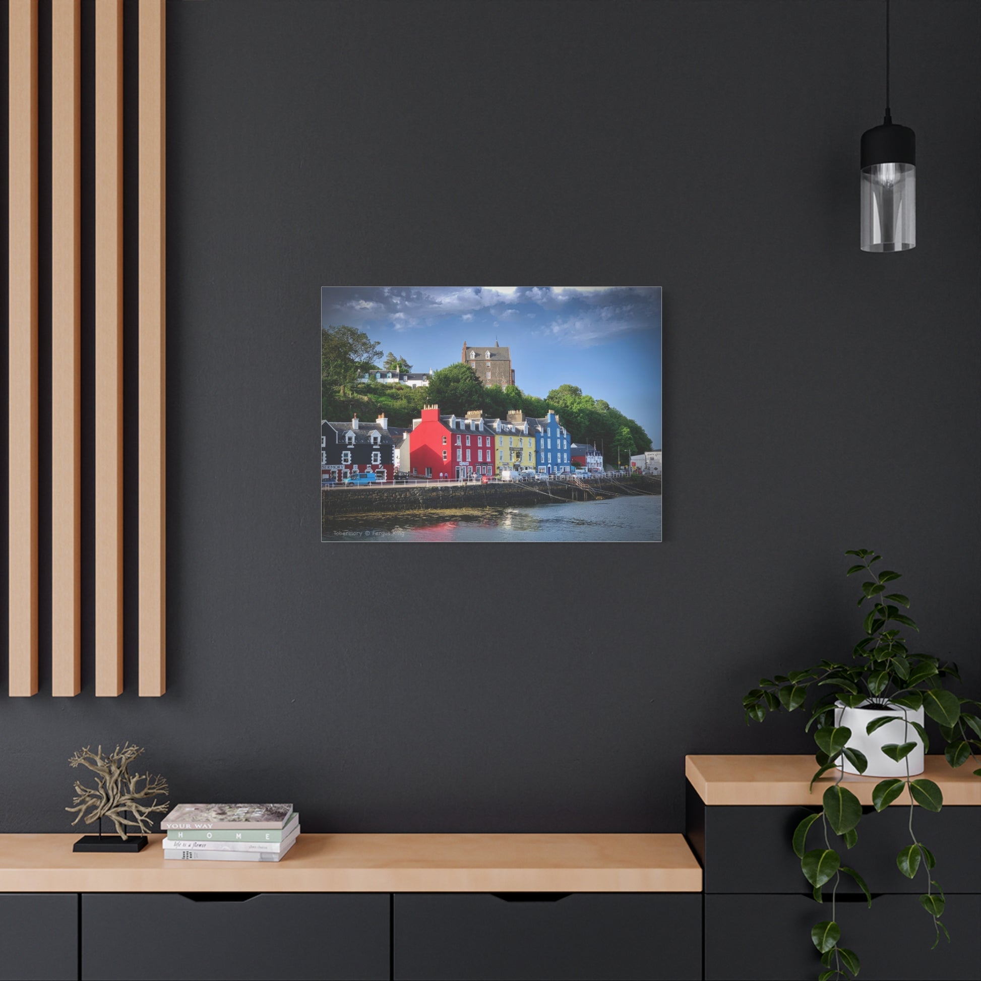 Tobermory Harbourfront – Canvas Print by Photographer Fergus King