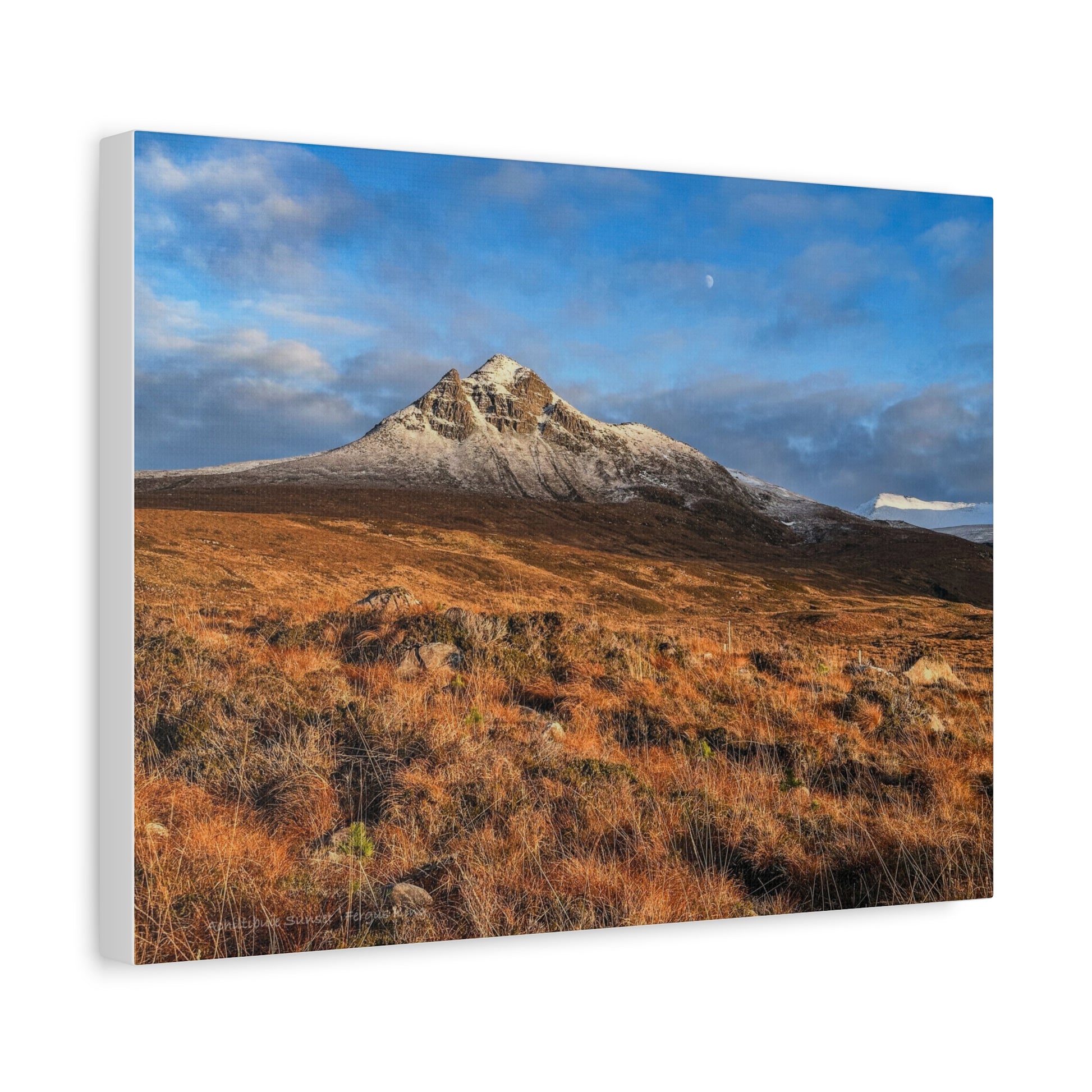 Achiltibuie Sunset Canvas Print – By Photographer Fergus King | Scottish Highlands Coastal & Mountain Wall Art
