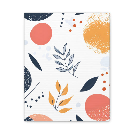 Abstract Botanical Canvas Print – Modern Floral Wall Art