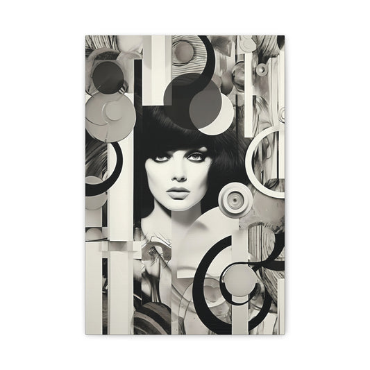 Modern Art Canvas Print, Black and White Wall Decor