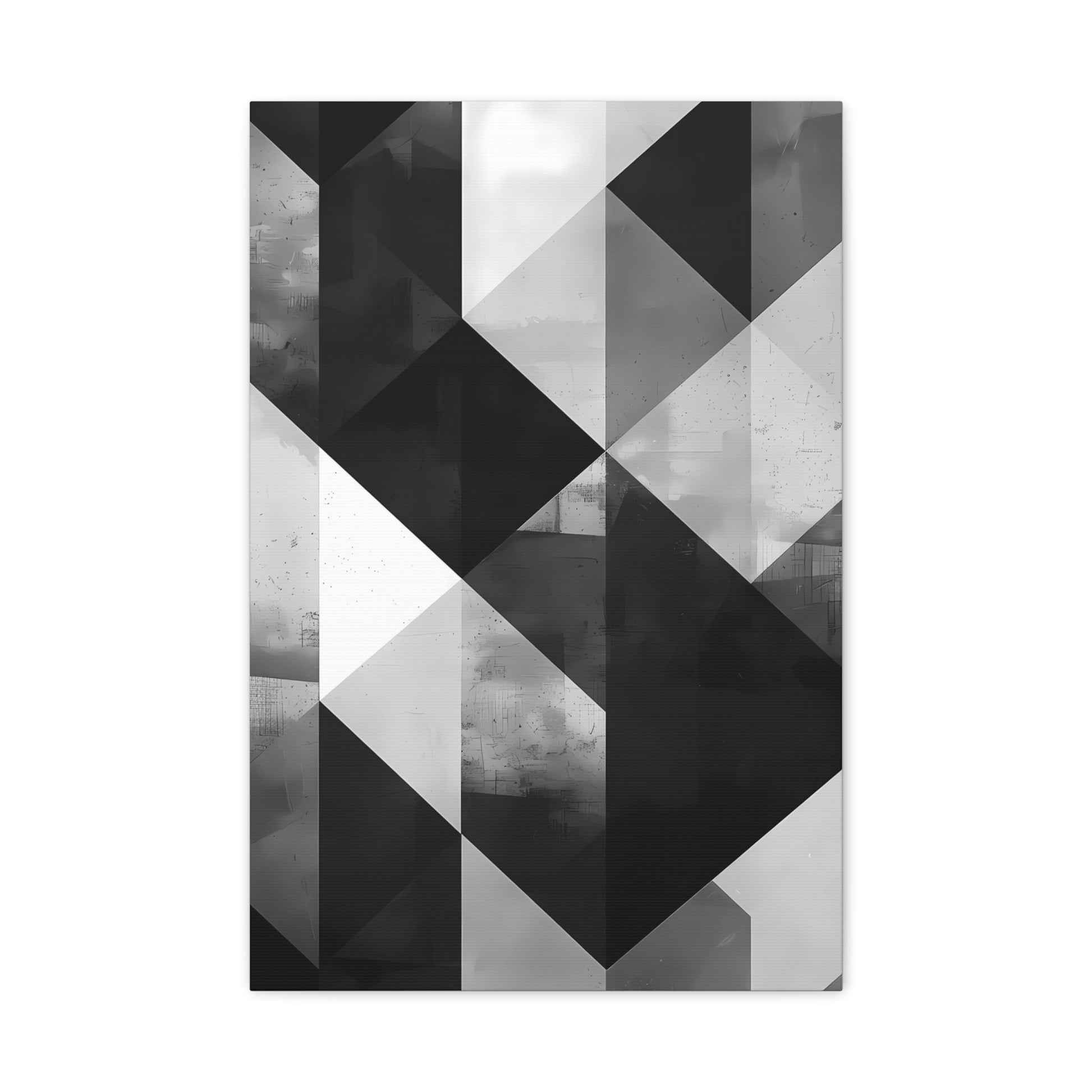 Architectural Balance — Monochrome Abstract Geometric Print