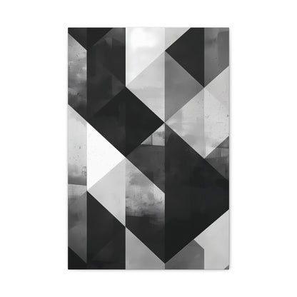 Architectural Balance — Monochrome Abstract Geometric Print