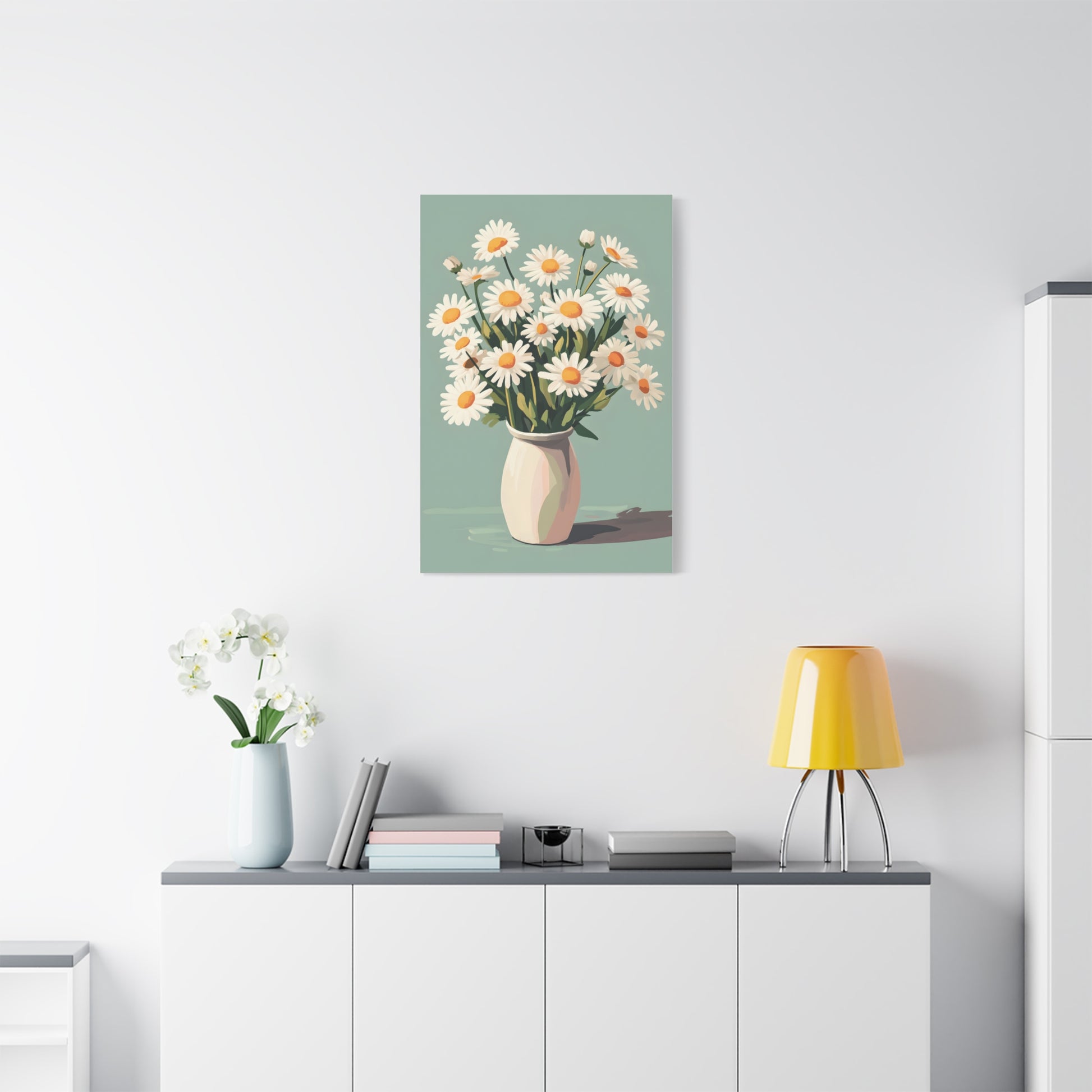 Daisy Bouquet Canvas Wall Art - Matte Stretched