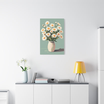 Daisy Bouquet Canvas Wall Art - Matte Stretched