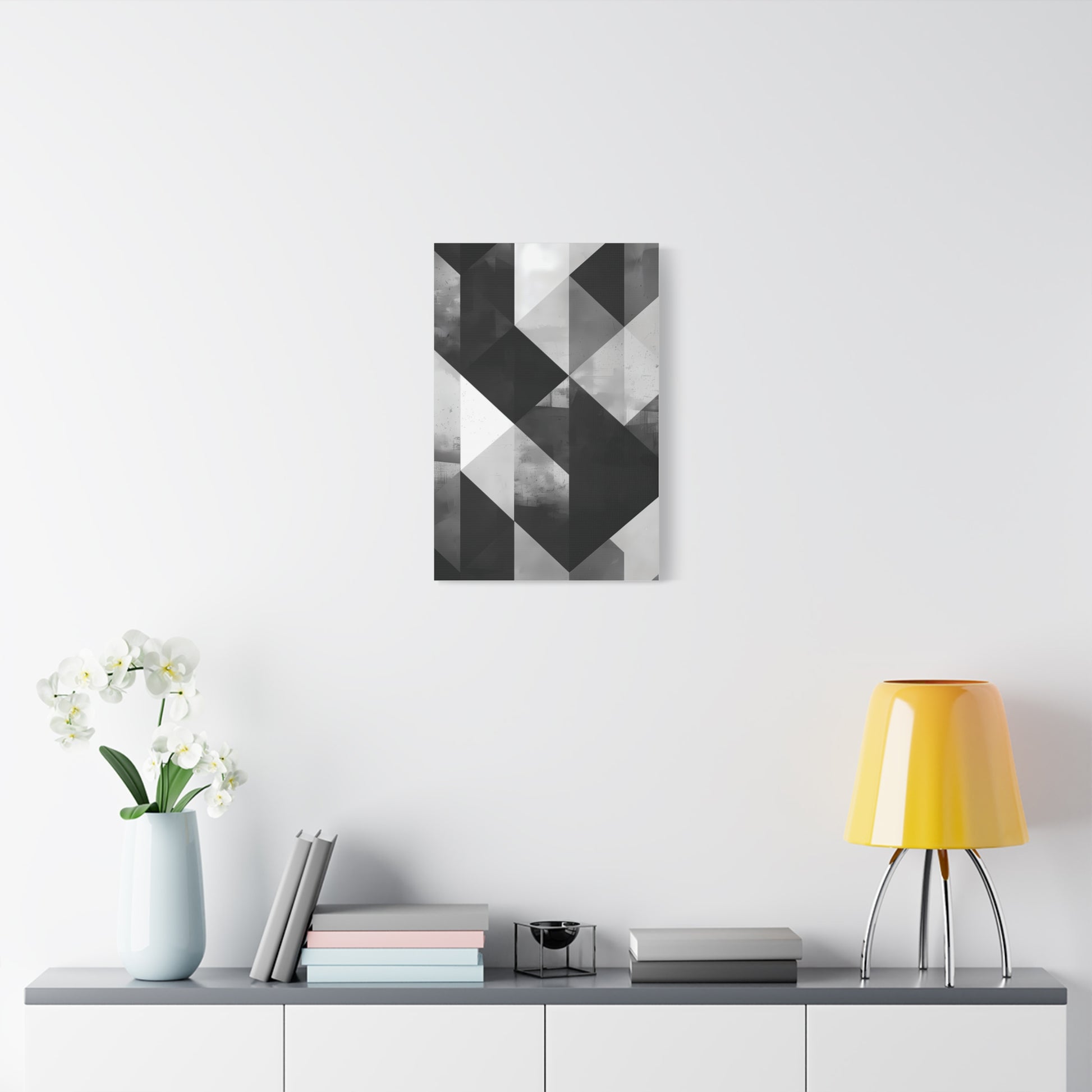 Architectural Balance — Monochrome Abstract Geometric Print