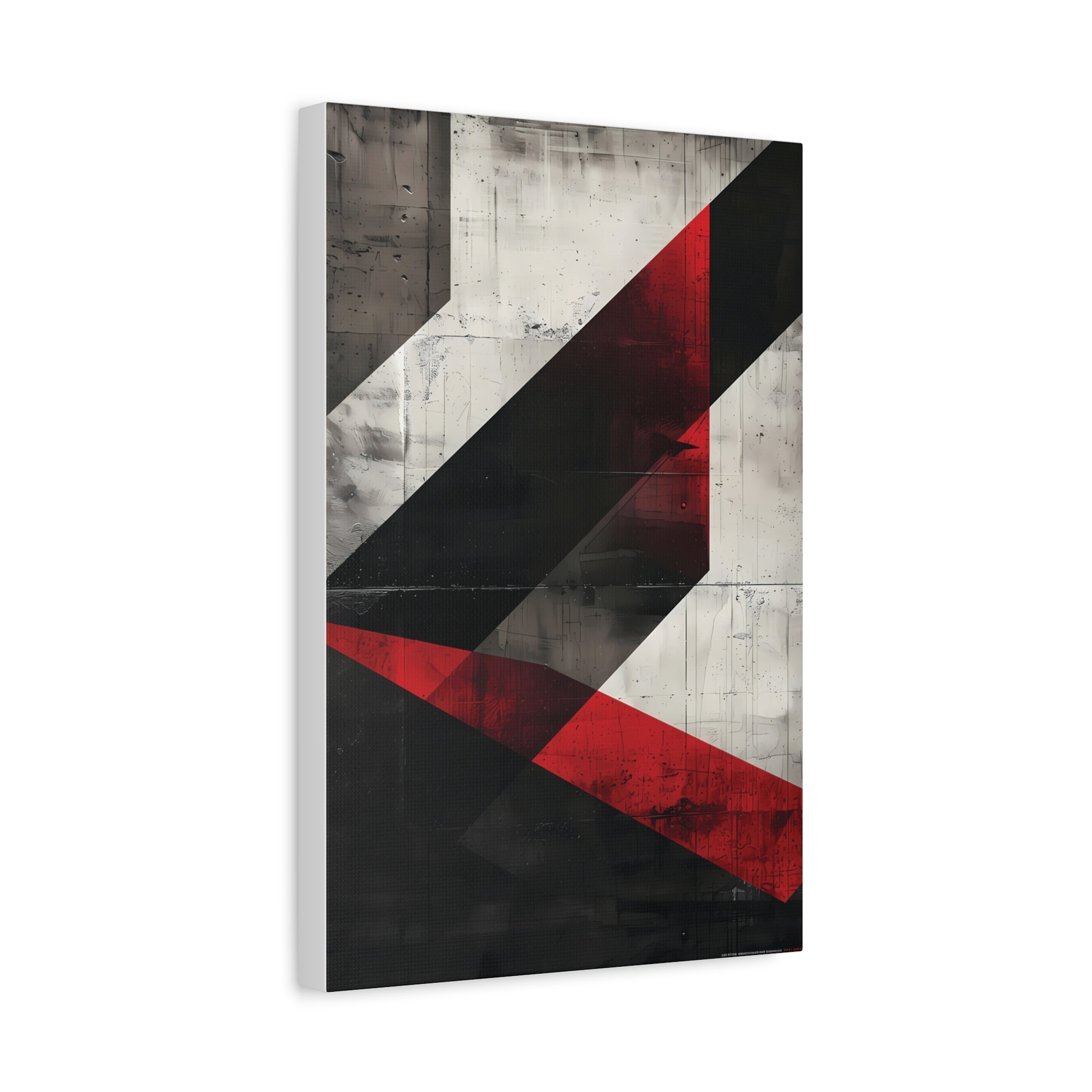 Urban Angles — Modern Black & Red Print