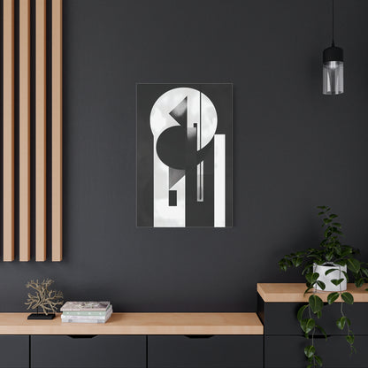 Geometric Symphony — Black & White Modern Poster