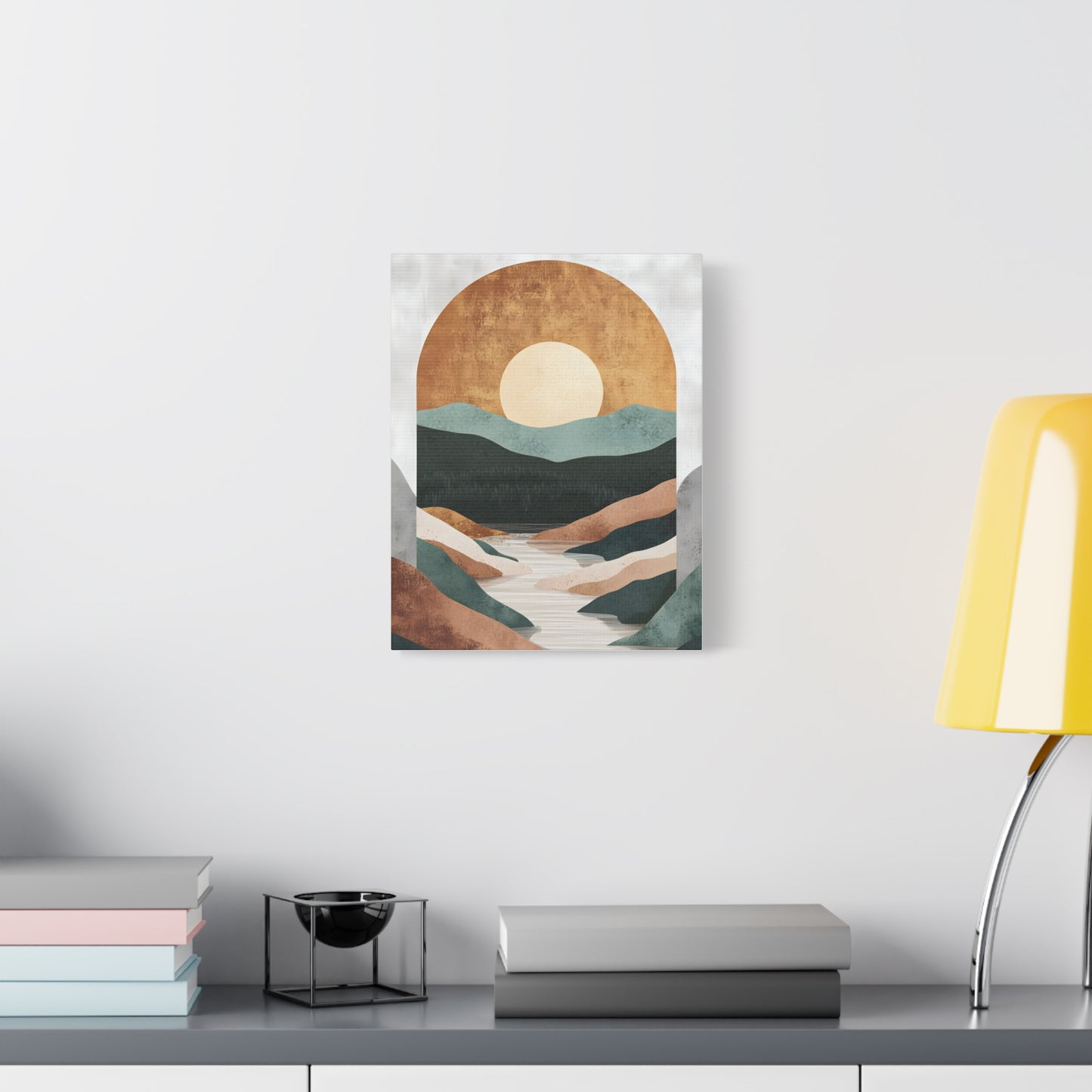 Modern Mountain Sunset Poster