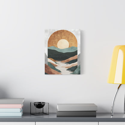 Modern Mountain Sunset Poster