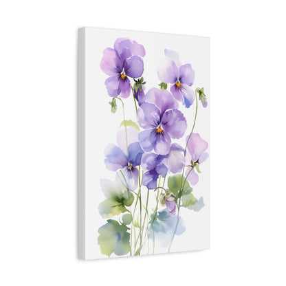 Elegant Pansy Flower Art Print, Home Decor