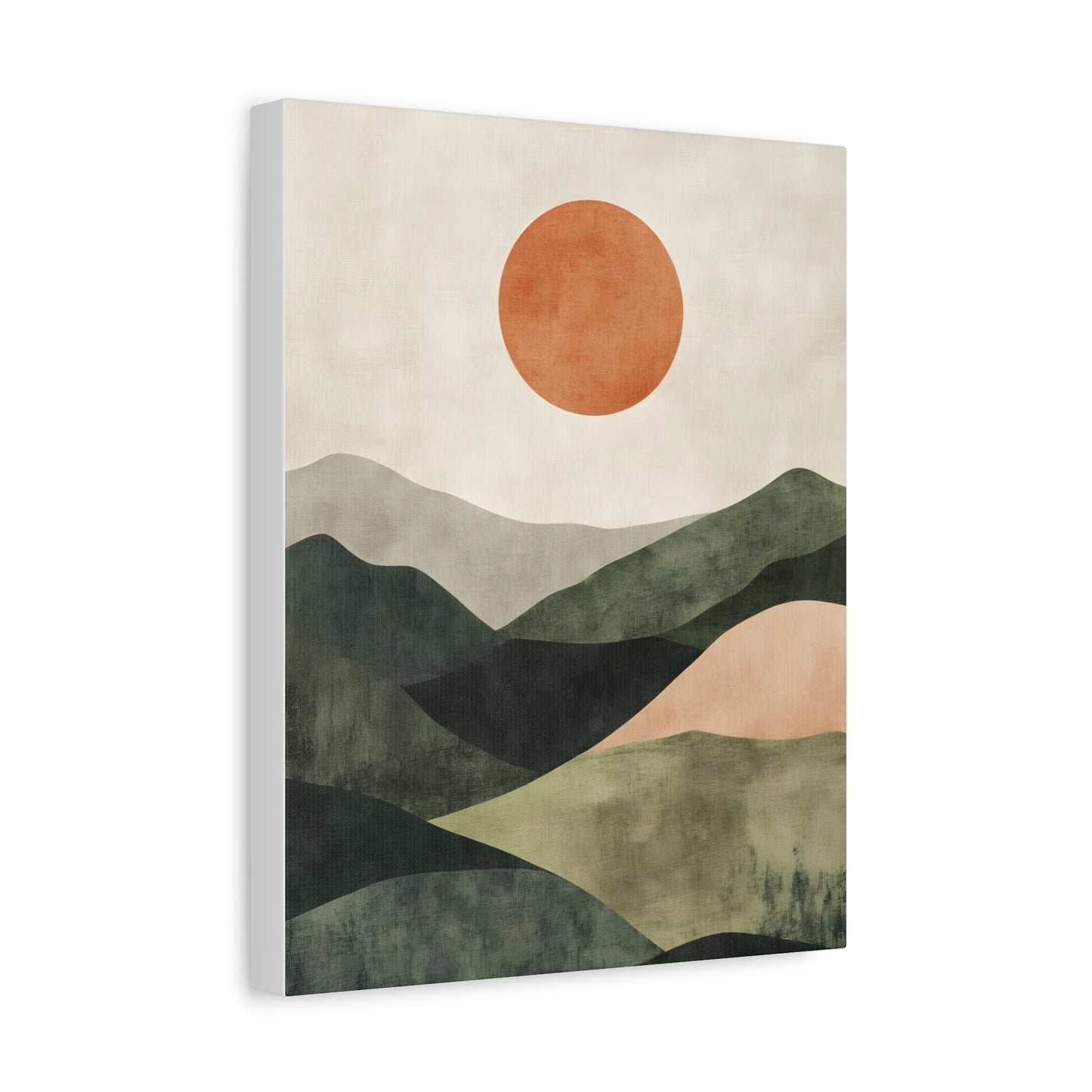 Boho Sun Over Green Hills Print
