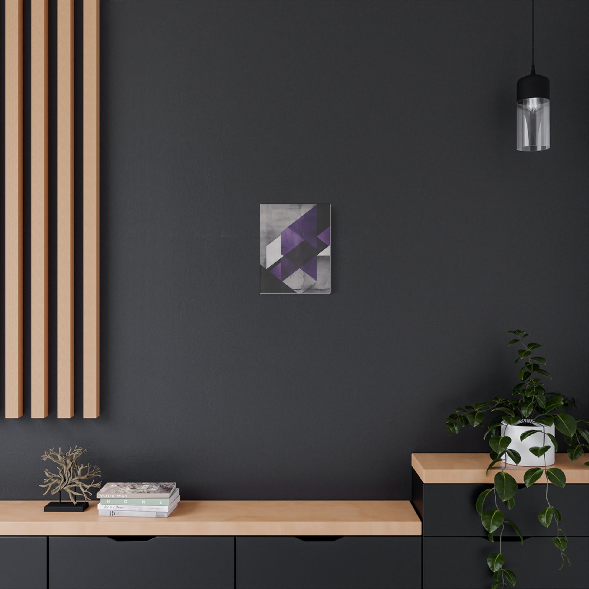Violet Axis — Abstract Geometric Wall Art