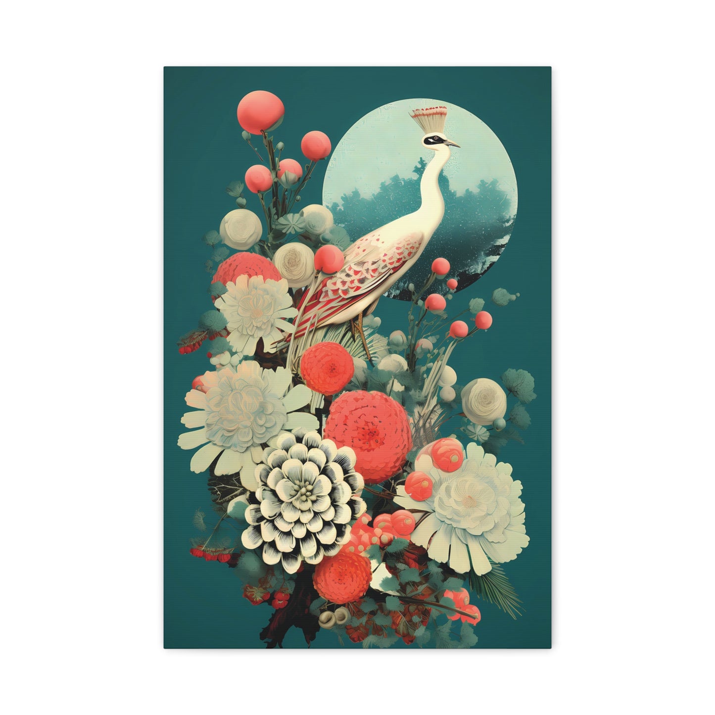 Elegant Peony Art Canvas Print, Wall Decor for Home